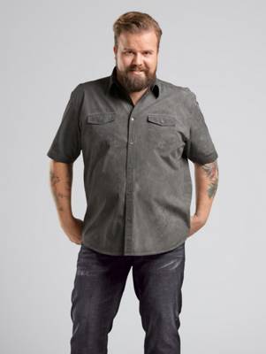 Spezialschnitt Hemd oil wash Rückenfalten,Passe,Waschung kurzarm Knopfleiste uni Spezialschnitt blickdicht Baumwolle Langarmhemden 2