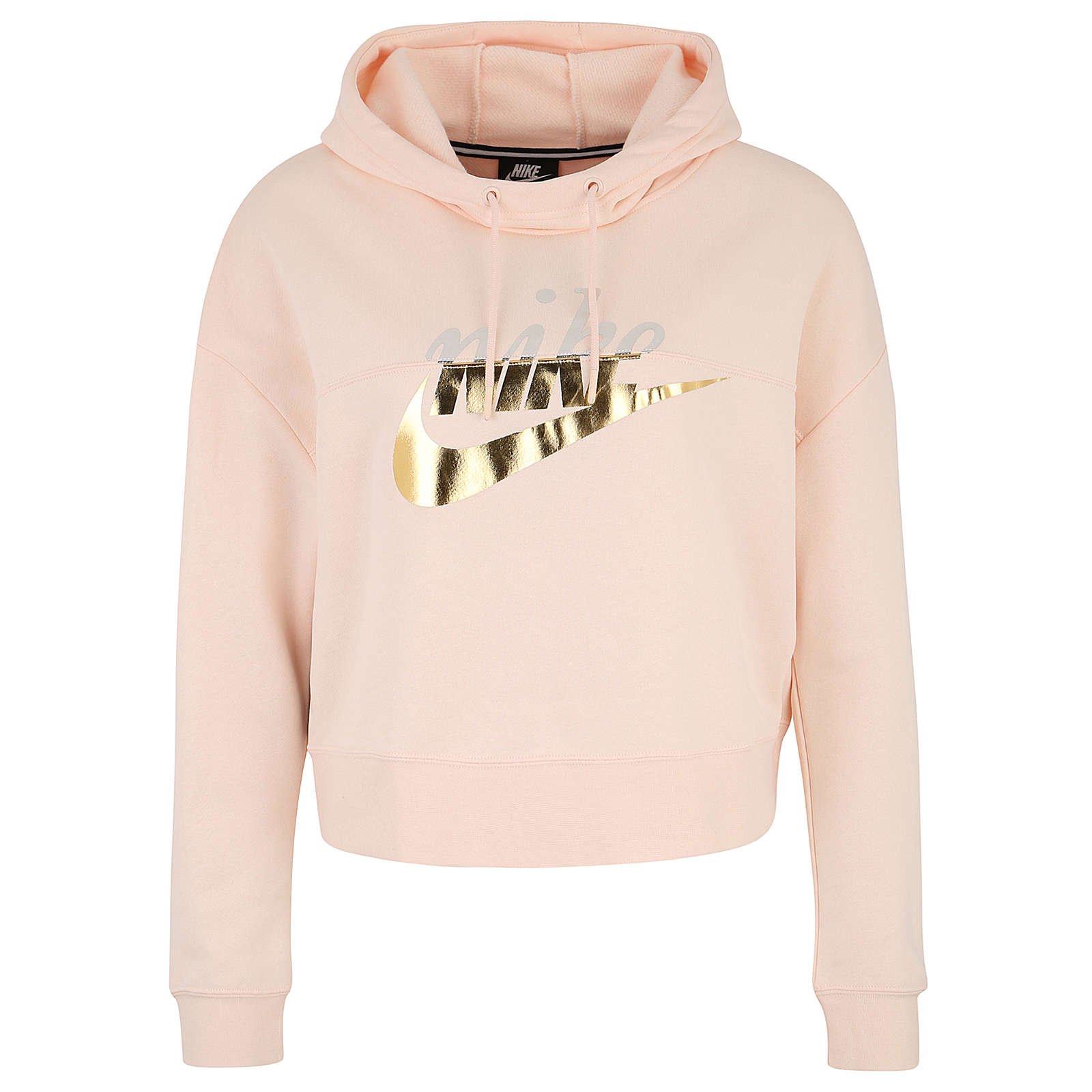 Nike Sportswear Rally Metallic Kapuzenpullover Damen rosa Damen Gr. 36 Nike Sportswear Rally Metallic Kapuzenpullover Damen rosa Damen Gr. 36