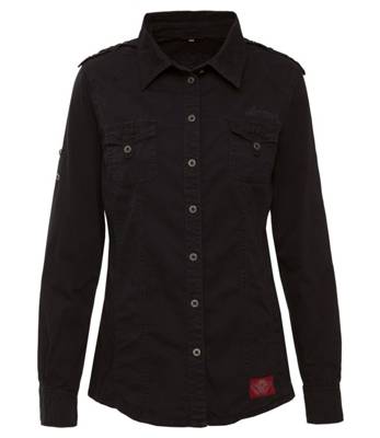 SOCCX Bluse im Cargo-Stil Langarmblusen