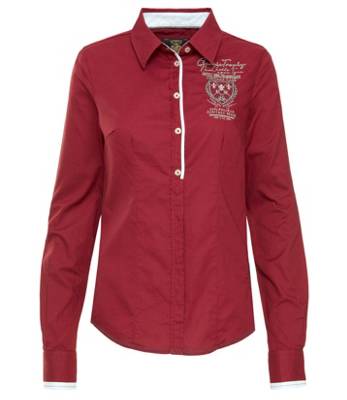 SOCCX Bluse aus Baumwolle mit Artworks Langarmblusen