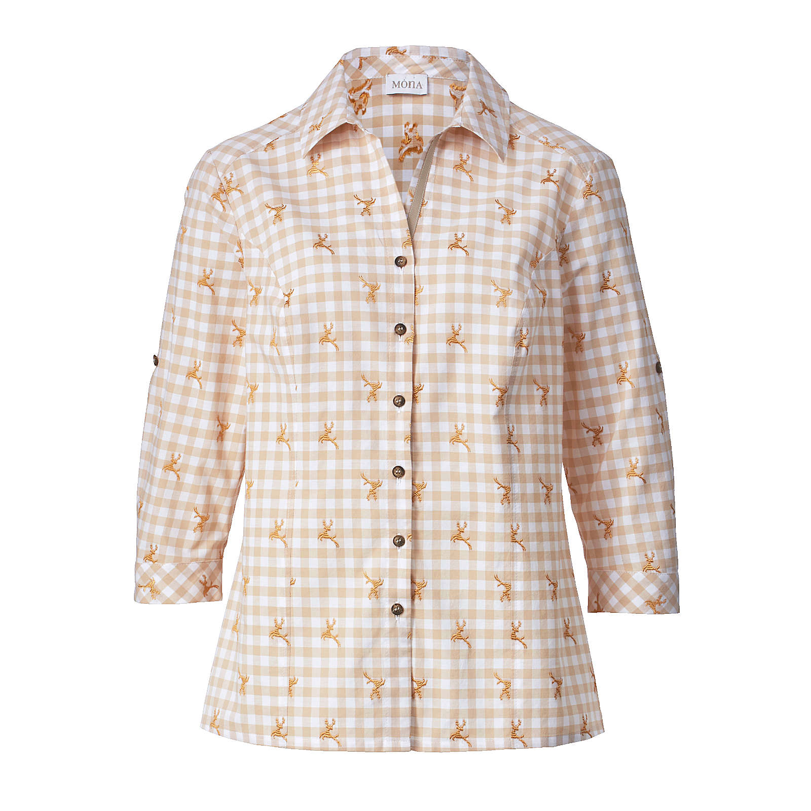MONA Karobluse beige Damen Gr. 48 MONA Karobluse beige Damen Gr. 48
