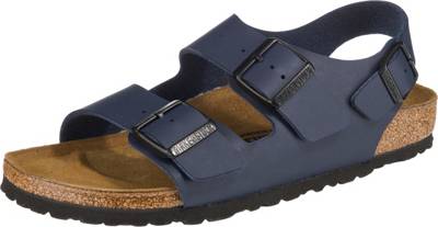 BIRKENSTOCK, Milano Birko-Flor schmal Komfort-Sandalen, blau | mirapodo