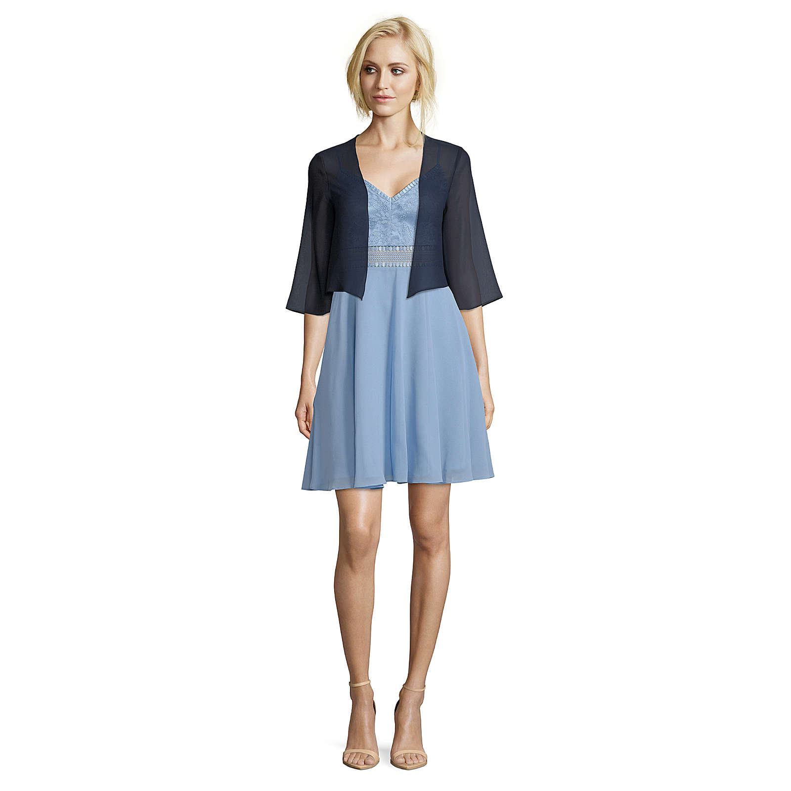Vera Mont Bolero-Jacke Boleros dunkelblau Damen Gr. 46 Vera Mont Bolero-Jacke Boleros dunkelblau Damen Gr. 46