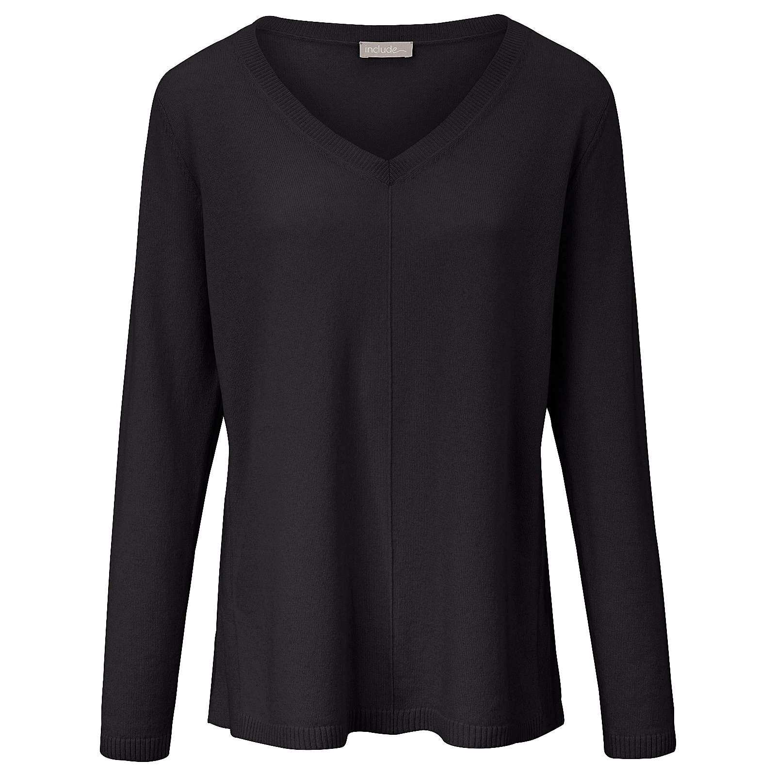 Include V-Pullover V-Pullover aus 100% Kaschmir Pullover schwarz Damen Gr. 48 Include V-Pullover V-Pullover aus 100% Kaschmir Pullover schwarz Damen Gr. 48