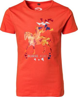 Image of RED HORSE T-Shirt HORSE RIDER für Mädchen orange Mädchen Gr. 152