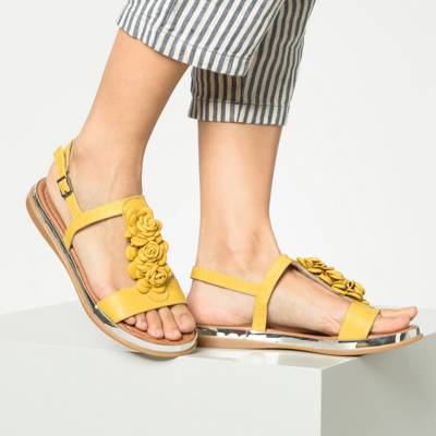 Leder T-Steg-Sandalen 2