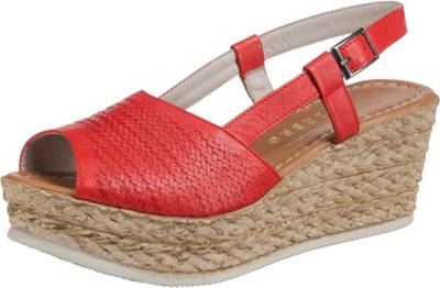 Leder Keilsandaletten