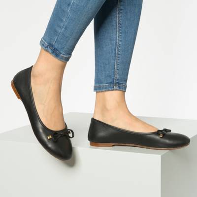 Klassische Leder Ballerinas 2