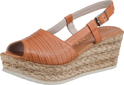 Leder Keilsandaletten