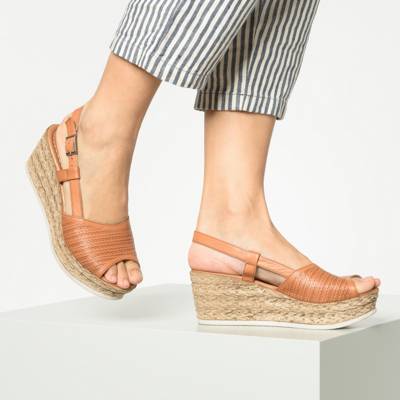 Leder Keilsandaletten 2