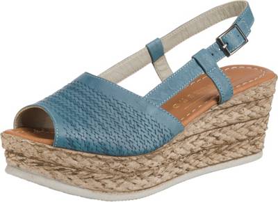 Leder Keilsandaletten