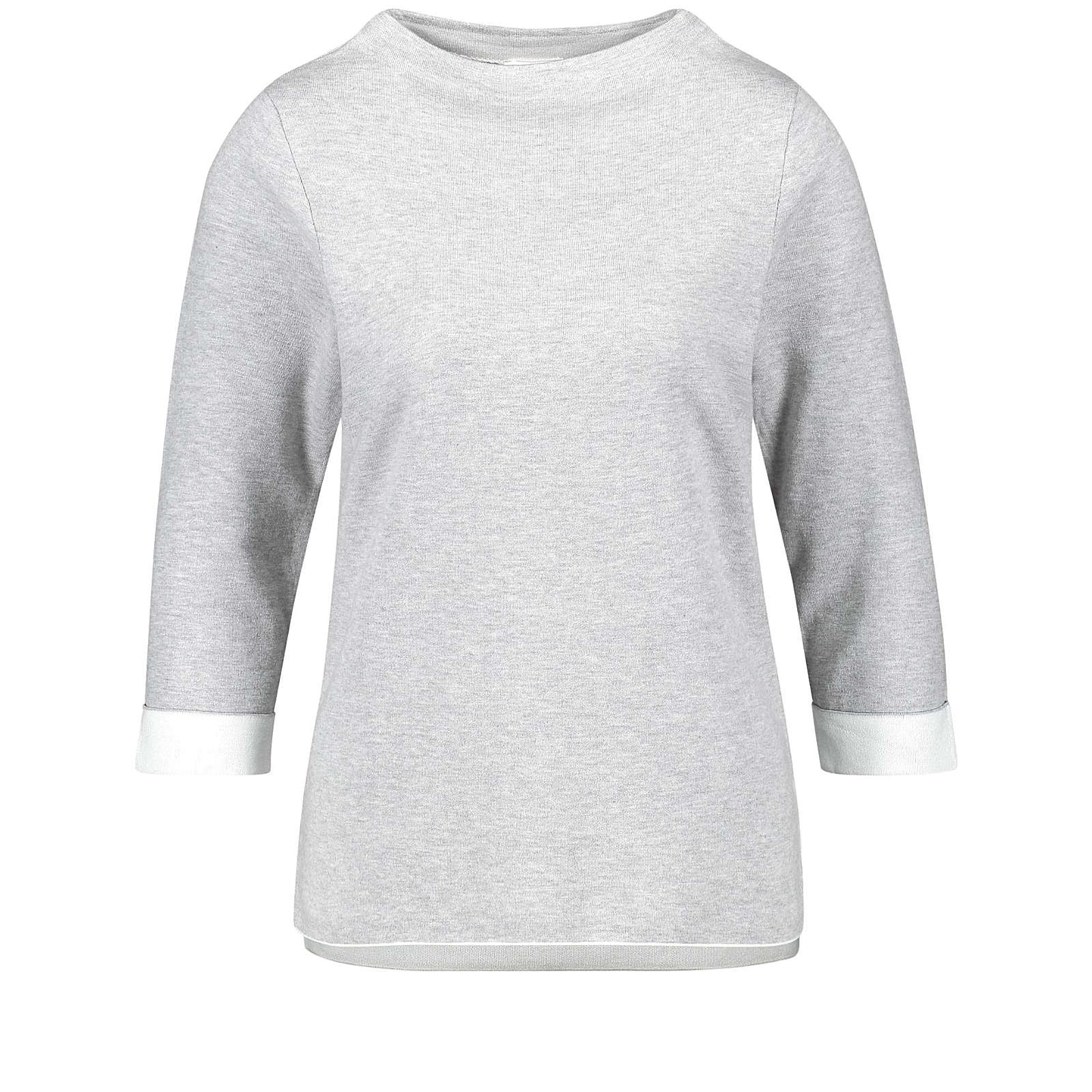 Gerry Weber Pullover 3/4 Arm Rundhals 3/4 Arm Pullover Funnel Neck grau Damen Gr. 44 Gerry Weber Pullover 3/4 Arm Rundhals 3/4 Arm Pullover Funnel Neck grau Damen Gr. 44