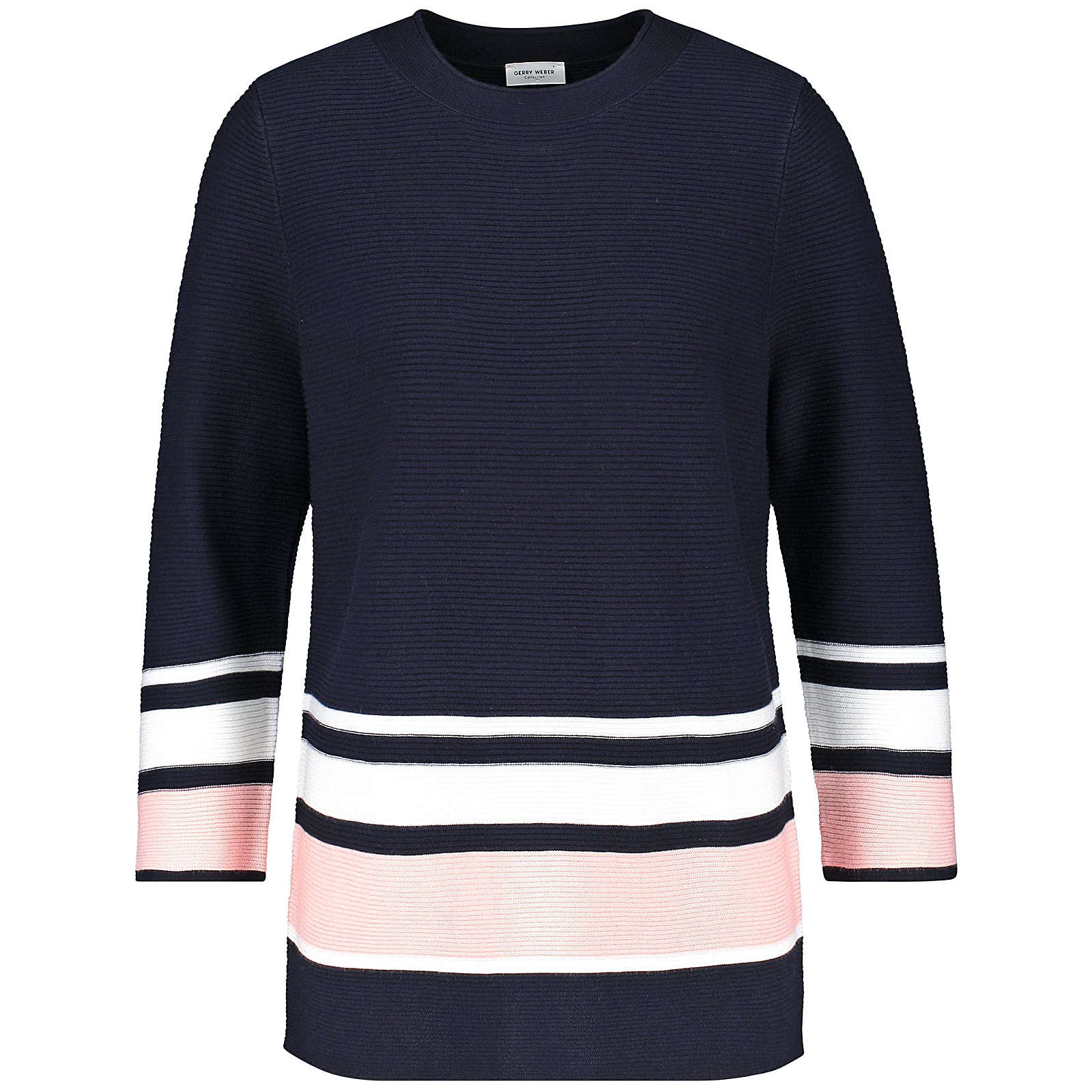 Gerry Weber Pullover 3/4 Arm Rundhals 3/4 Arm Pullover mit Seide mehrfarbig Damen Gr. 40 Gerry Weber Pullover 3/4 Arm Rundhals 3/4 Arm Pullover mit Seide mehrfarbig Damen Gr. 40