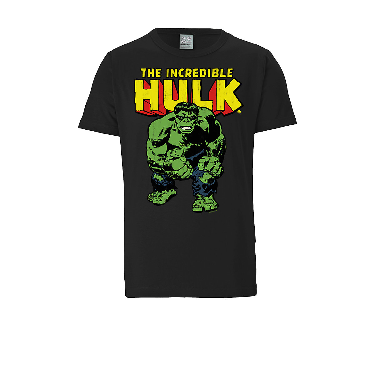 Logoshirt® Logoshirt T-Shirt Hulk Marvel Comics The Incredible Rundhals Shirt von Logoshirt schwarz T-Shirts schwarz