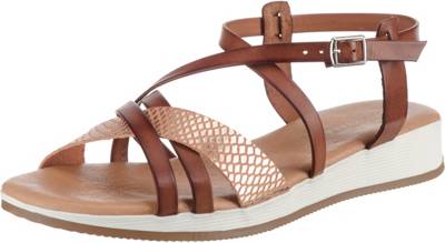 Leder Keilsandaletten