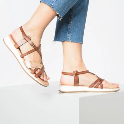 Leder Keilsandaletten 2