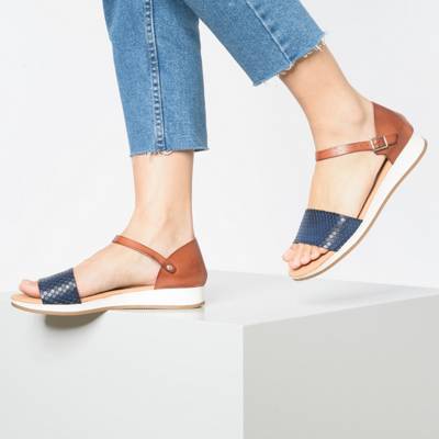 Leder Keilsandaletten 2