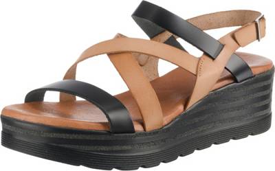 Leder Keilsandaletten