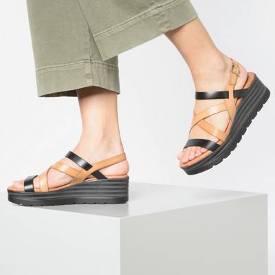 Leder Keilsandaletten 2