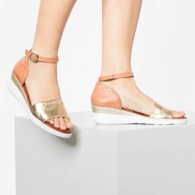 Leder Keilsandaletten 2