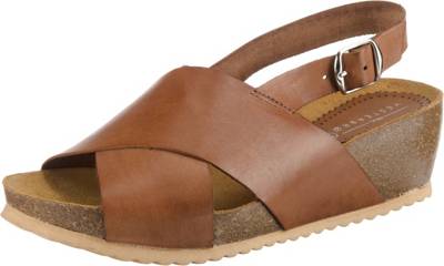 Leder Keilsandaletten