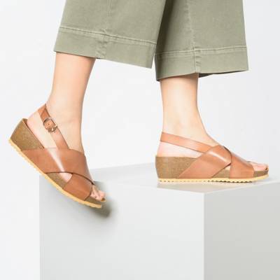 Leder Keilsandaletten 2