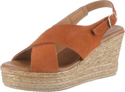 Leder Keilsandaletten