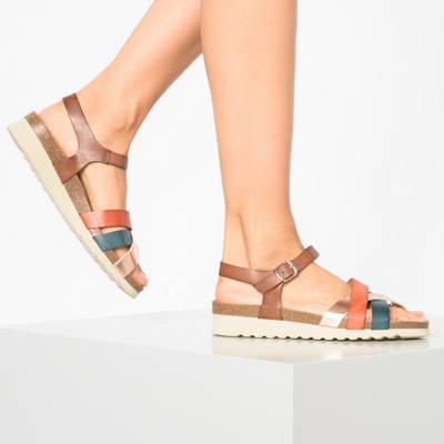 Leder Keilsandaletten 2