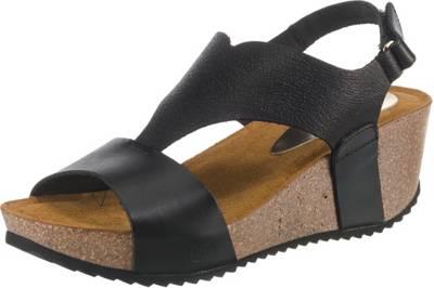 Leder Keilsandaletten