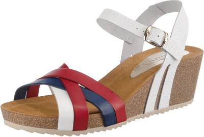 Leder Keilsandaletten