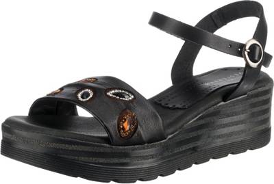 Leder Keilsandaletten