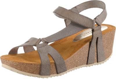 Leder Keilsandaletten