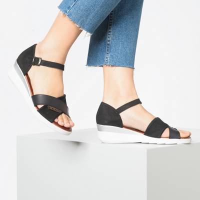 Leder Keilsandaletten 2