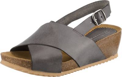 Leder Keilsandaletten