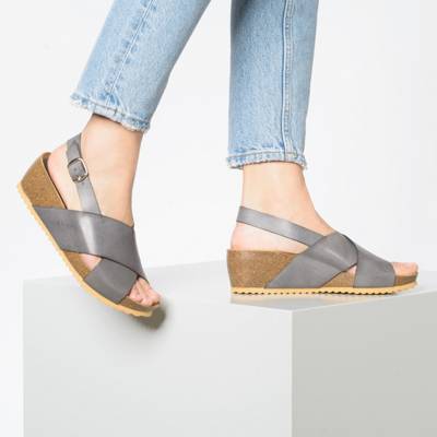 Leder Keilsandaletten 2