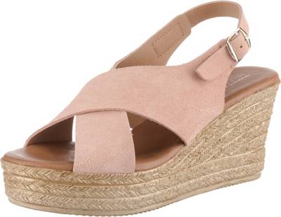 Leder Keilsandaletten