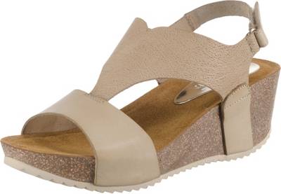 Leder Keilsandaletten