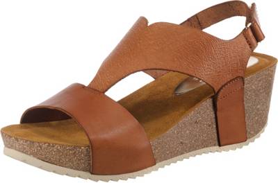 Leder Keilsandaletten