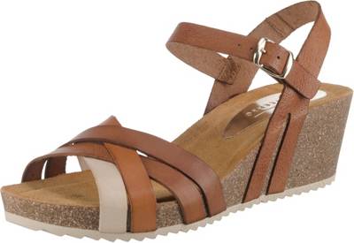 Leder Keilsandaletten