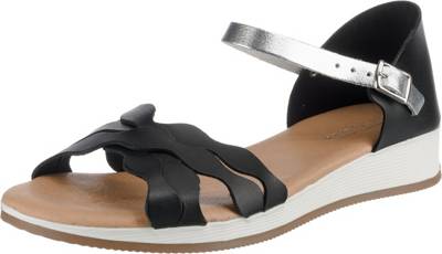 Leder Keilsandaletten