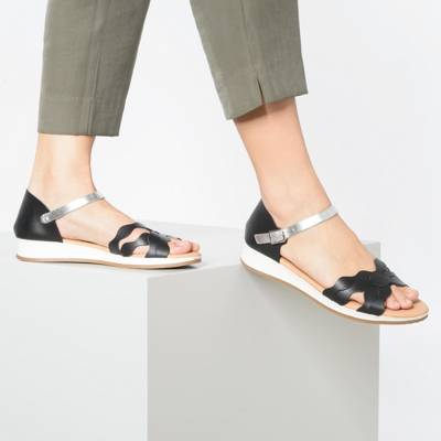 Leder Keilsandaletten 2