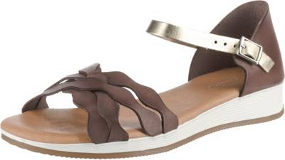 Leder Keilsandaletten