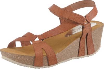 Leder Keilsandaletten