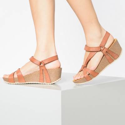 Leder Keilsandaletten 2