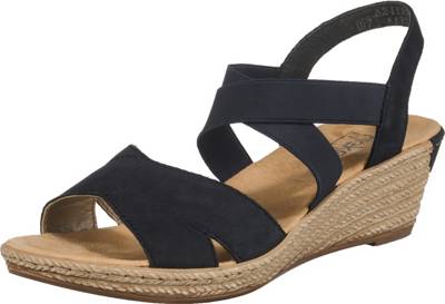RIEKER Keilsandalen schwarz RIEKER Keilsandalen schwarz