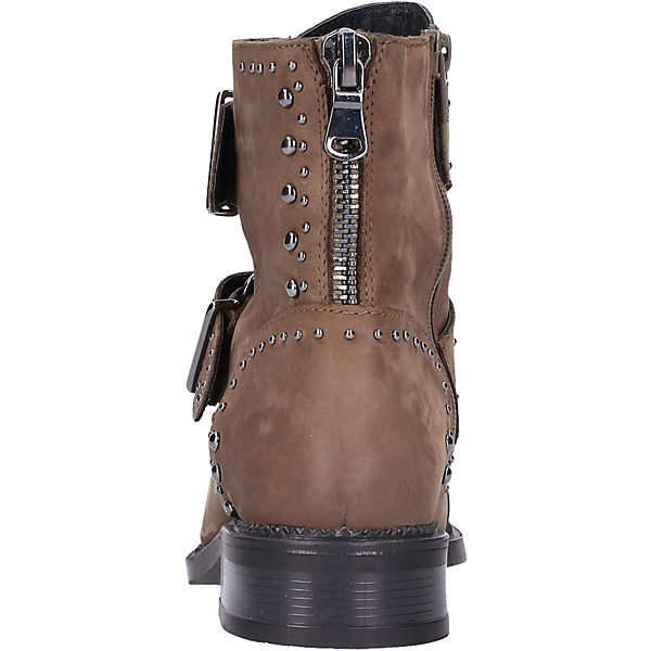 Schuhe Biker Boots Sansibar Stiefelette Biker Boots oliv Schuhe Biker Boots Sansibar Stiefelette Biker Boots oliv