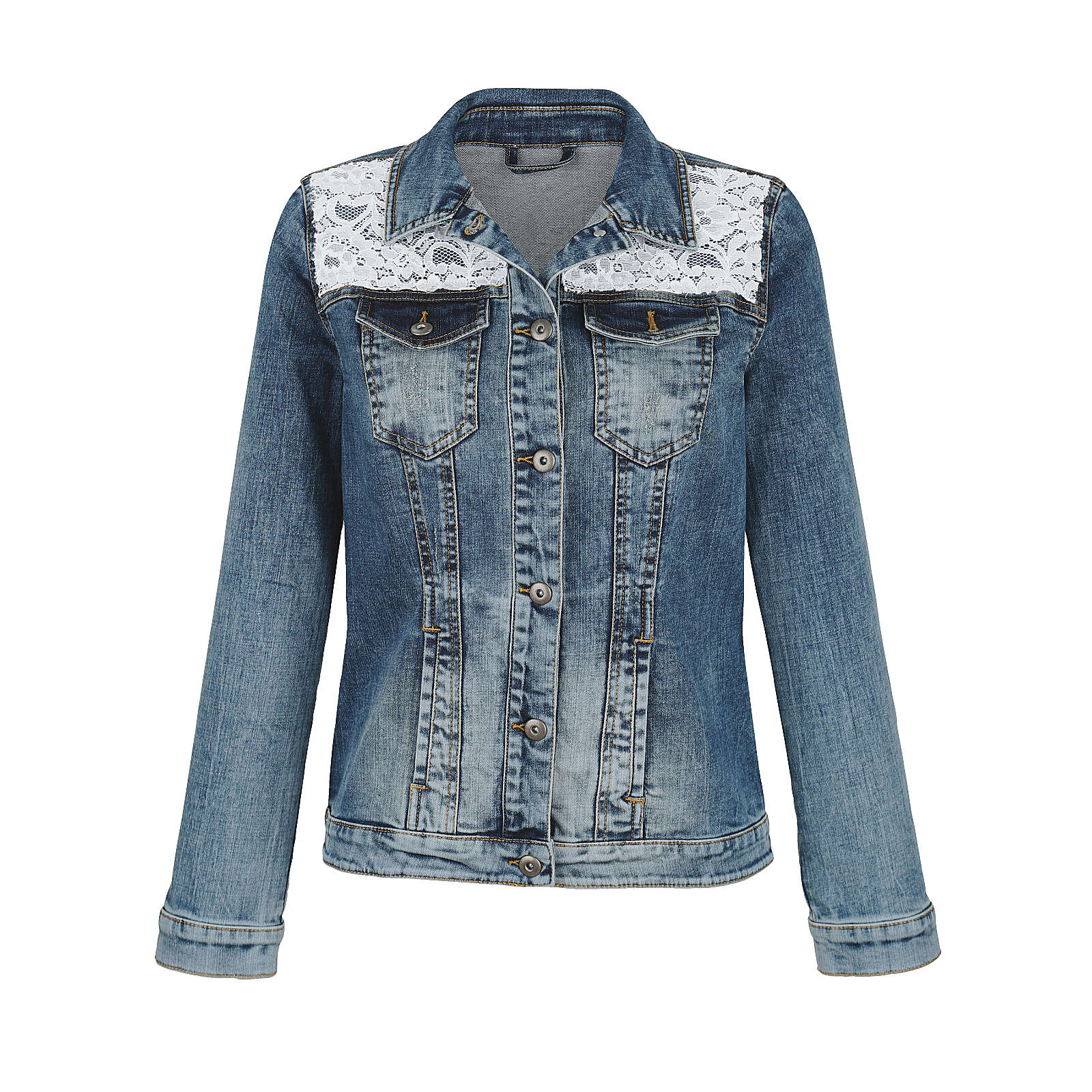 MONA Jeansjacke blau Damen Gr. 42 MONA Jeansjacke blau Damen Gr. 42