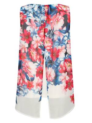 Blusentop kurzarm floral Figurumspielend blickdicht Kunstfaser Langarmblusen 2