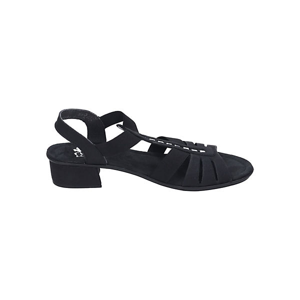 Schuhe Klassische Sandaletten rieker Sandalen Klassische Sandaletten schwarz