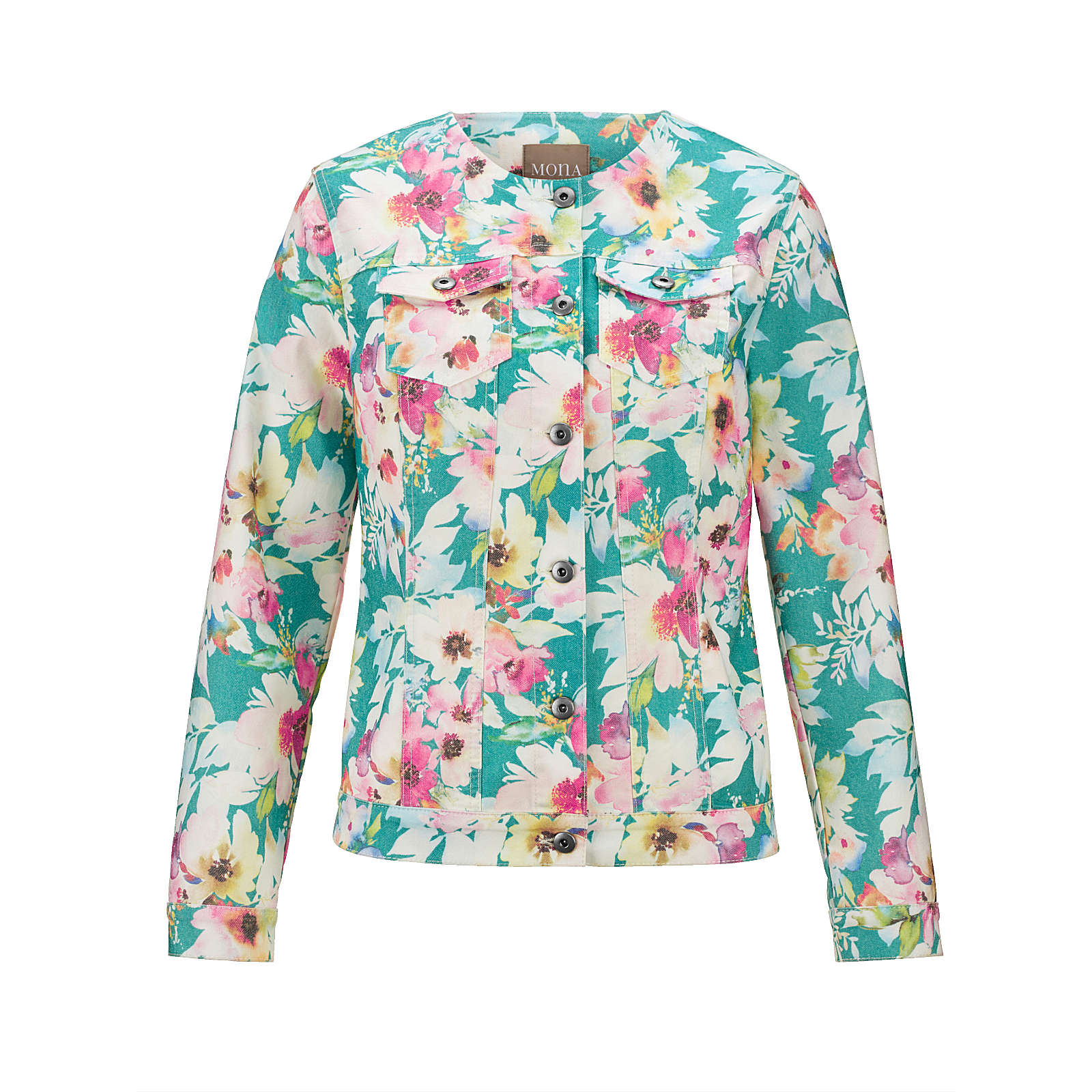 MONA Jeansjacke grün Damen Gr. 52 MONA Jeansjacke grün Damen Gr. 52